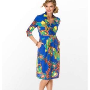Lilly Pulitzer Blayney Ruffle Dress in Starry Blue, Size S,‎ Silk Cotton Blend